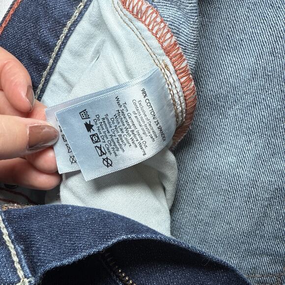 Eddie Bauer Mens Jeans 34X34 Dark Blue Denim Straight Mid Rise Stretch EUC - Picture 7 of 16